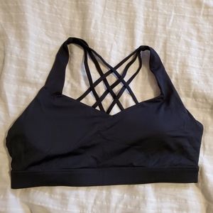 Black criss cross sports bra